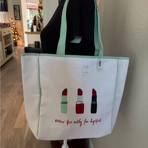 Kate Spade collaboration with Clinique Lipstick Tote Bag